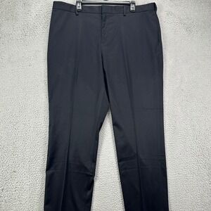Perry Ellis Men Premium Flex Twill Dress Pants 40X30 Black Stretch Waistband NEW